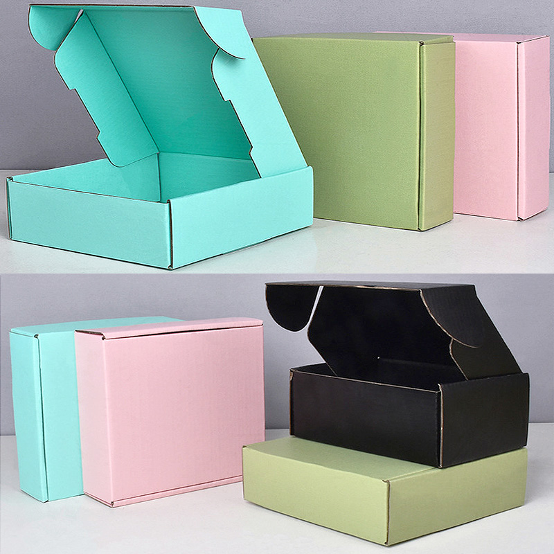 包裝材料（彩色啤摺盒）飛機盒禮盒彩盒訂製/批發各種顏色的包裝紙盒